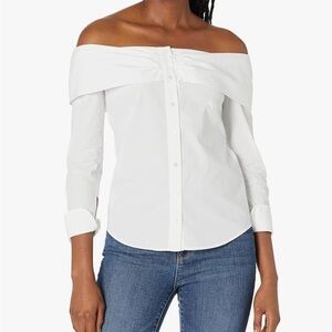 Trina Turk Elegant White Off-Shoulder Women's Top